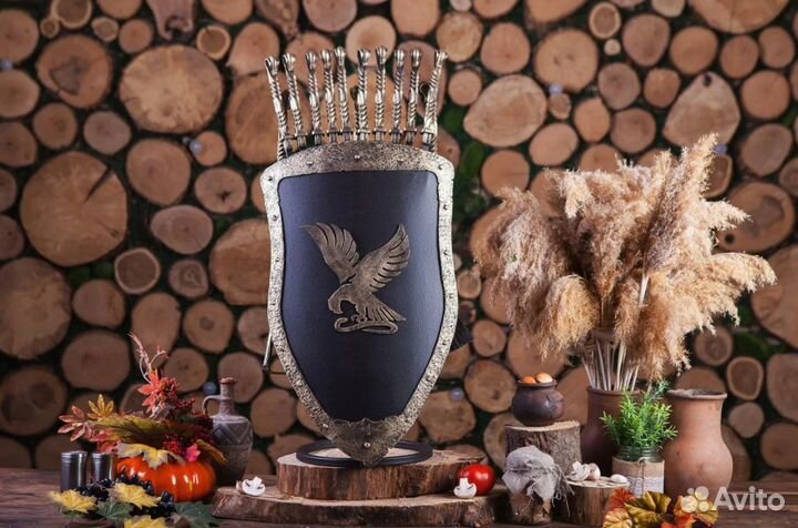 Набор шашлычный - Подставка Щит с орлом