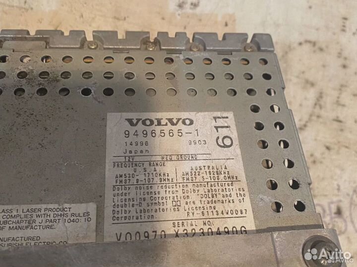 Магнитола магнитофон Volvo S80 Вольво S80
