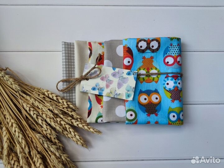 Набор N19 тканей х/б рукоделия печворка 38*48 5 шт