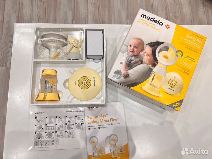 Молокоотсос medela swing flex электрический