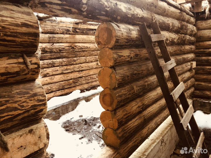 Сруб дома на разбор