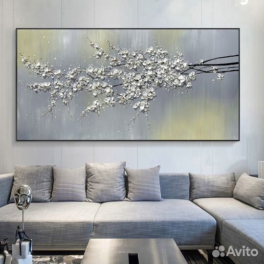 Картина маслом Цветы Абстракция