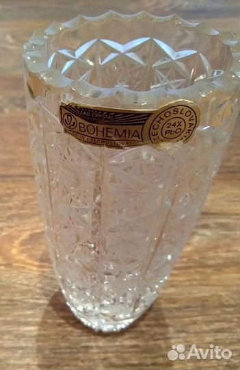 Ваза хрустальная. bohemia. чсср