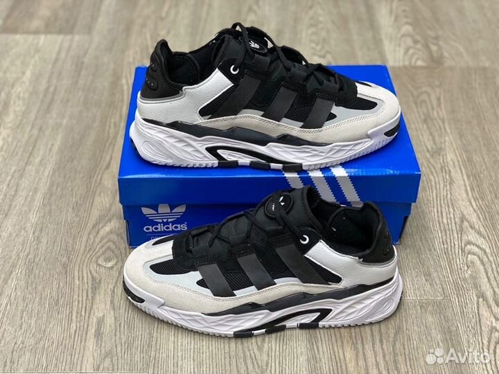 Кроссовки Adidas Niteball Black White (36-45)