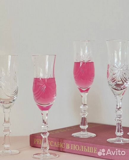 Фужеры хрусталь под шампанское СССР винтаж