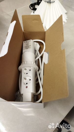 Розетки выдвижные тройные встраиваемые