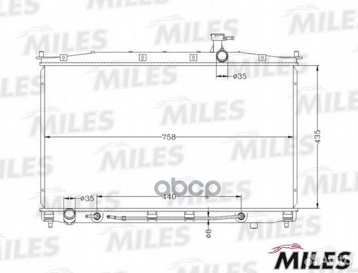 Acrb205 Радиатор hyundai santa FE 2.2D/2.7 05