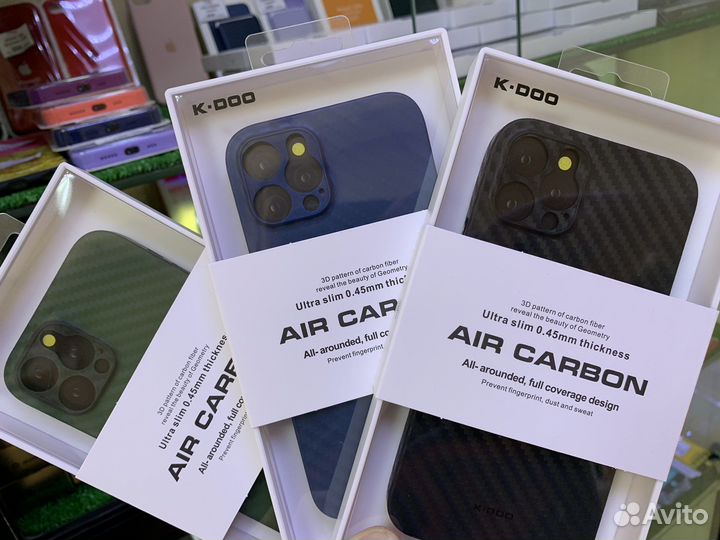 Чехлы для iPhone 11/12/13/14/Max от K-Doo Carbon