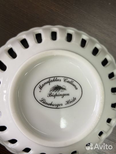 Розетки прорезной фарфор