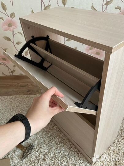 Обувница вместительная.Цвет сонома