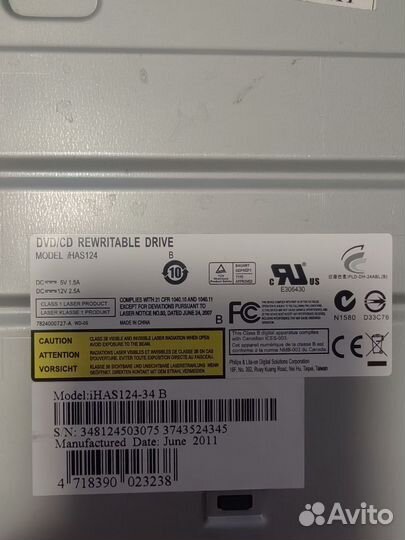 Дисковод Dwd-RW SATA