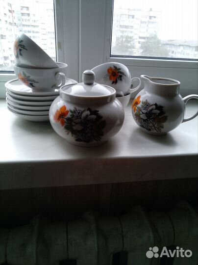 Неполный чайный сервиз Маки Дулево