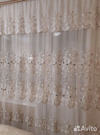 Тюль набивная, органза 5м