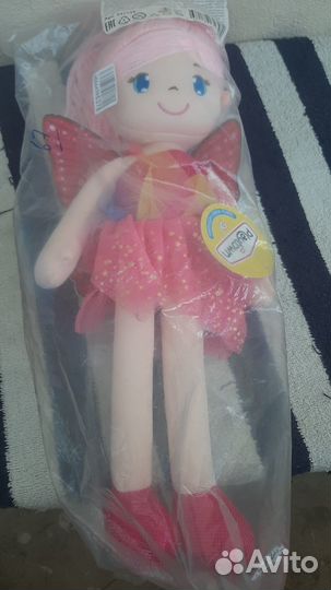 Мягкая кукла Playtown Фея, розовый, 38 см