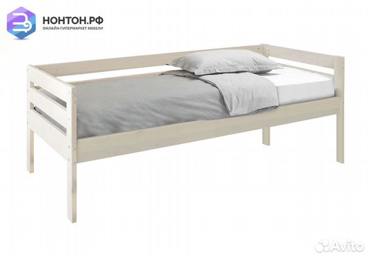 Кровать детская Норка мини выбеленная береза