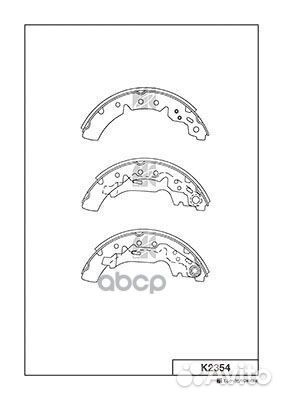 Колодки тормозные барабанные Toyota k2354 Kashi