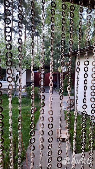 Штора в дверной проем деревянная