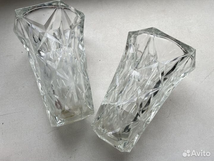 Хрустальные советские тяжелые вазы
