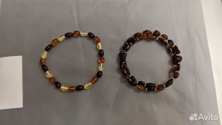 Браслеты из натурального янтаря