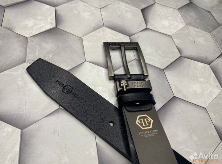 Кожаный Мужcой peмeнь Philipp Plein