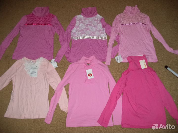 Водолазки и блузки школьные новые