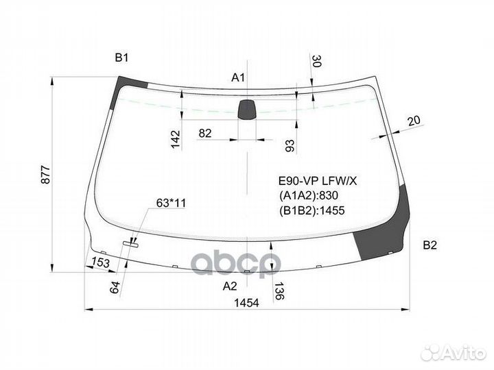 Стекло лобовое BMW 3-Series 05-14 / M3 06-13