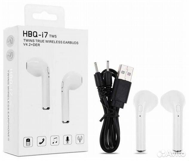 Беспроводные bluetooth наушники HBQ I7 TWS новые