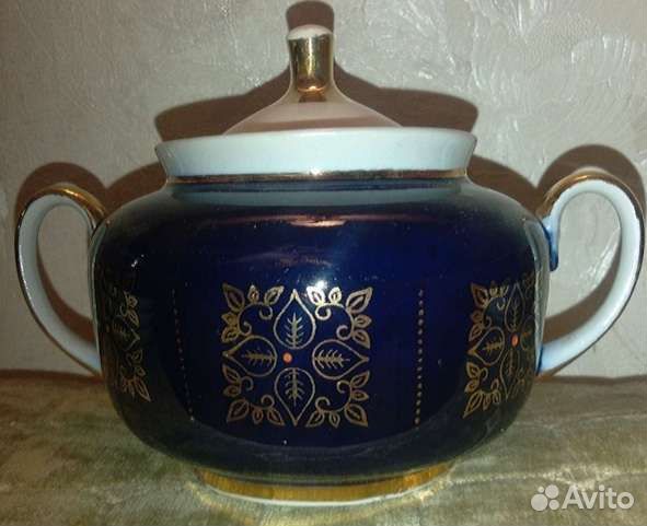 Сахарница/блюдца/чашки Кобальт Винтаж СССР