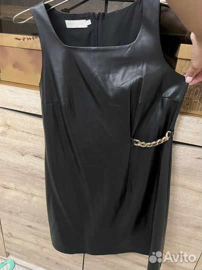 Кожаный сарафан женский