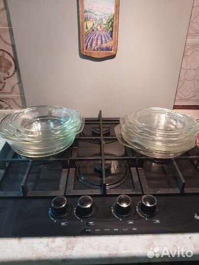 Кастрюли стеклянные огнеупорные