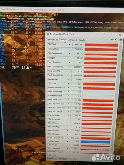 Evga RTX 3060ti 8 gb FTW3 Ultra LHR