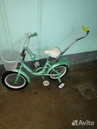 Детский велосипед с родительской ручкой