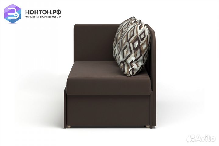 Кушетка еврософа Кларис коричневая