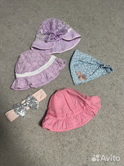 Летние головные уборы на девочку