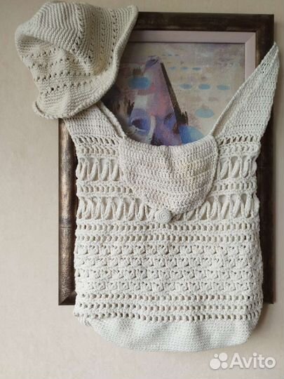 Сумка пляжная плетеная