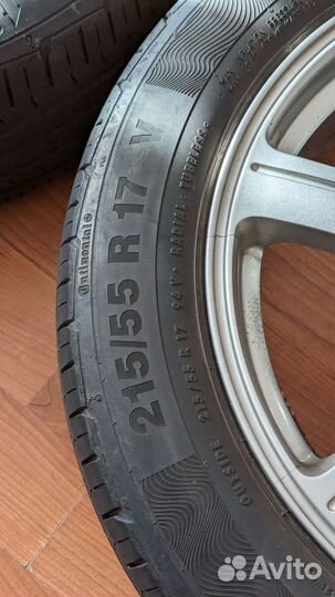 Диски + летняя резина Continental 215/55 R17