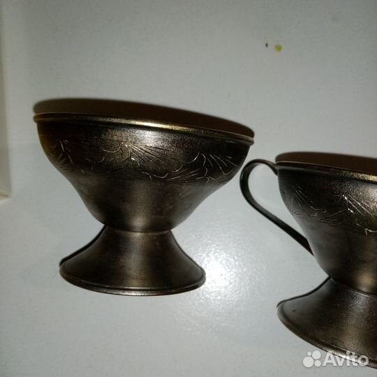 Кофейные чашки из мельхиора СССР