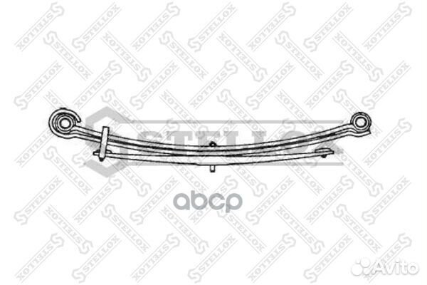Рессора в сборе задн 2/14+1/34x80x71-GA 790+790