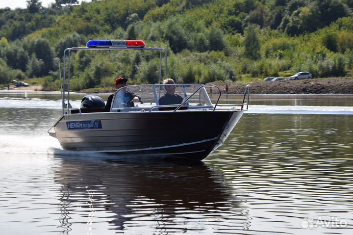 Новая моторная лодка Неман 500 DCM алюминиевая