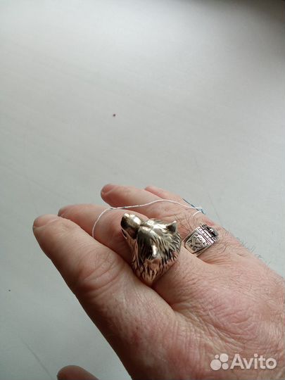 Серебряное кольцо мужское печатка