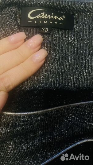 Платье серебристое Caterina Leman 38