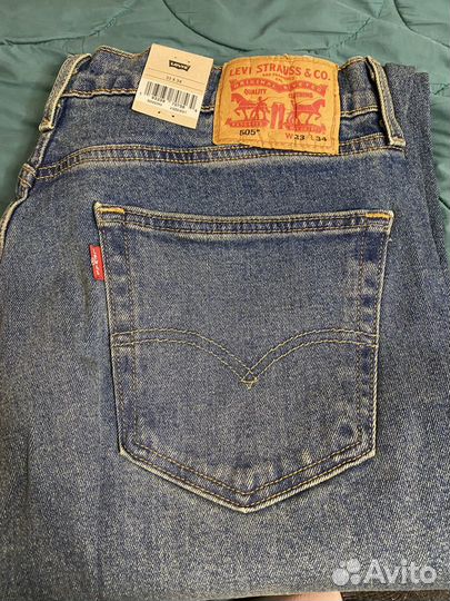 Джинсы мужские levis 505 regular fit 33/34