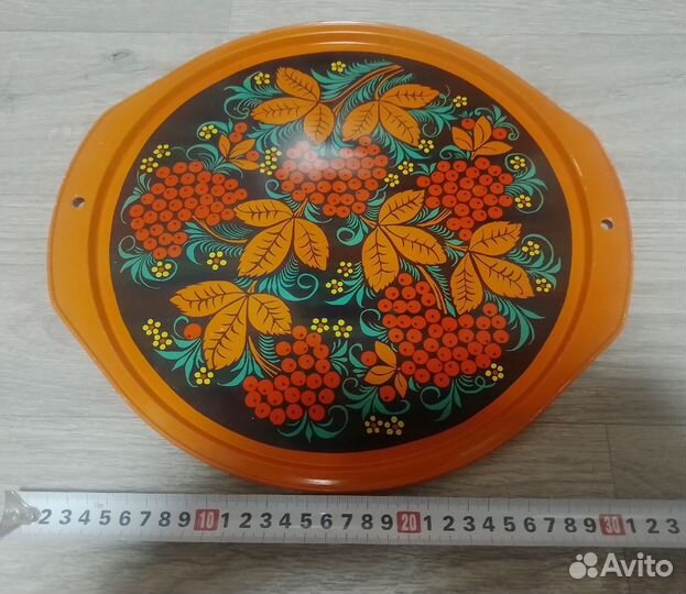 Поднос металлический СССР Хохлома