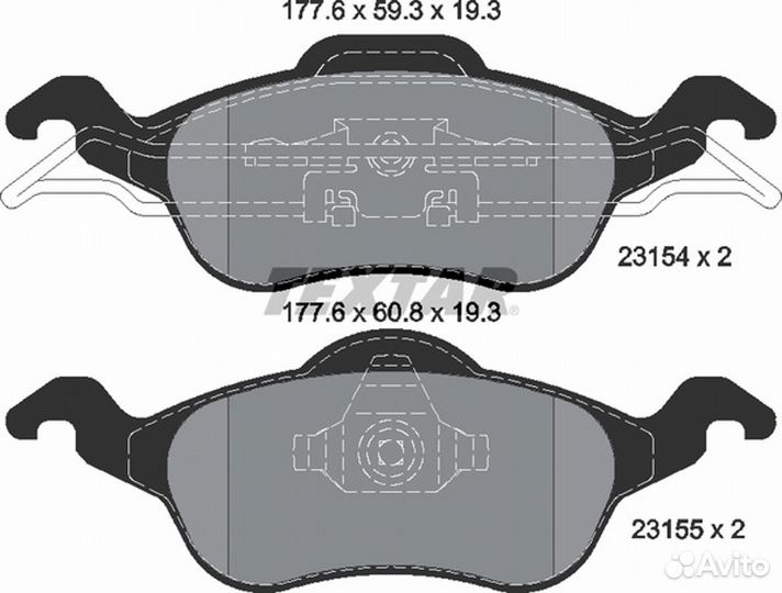 Колодки тормозные дисковые передн ford focus 98-04 focus седан 99-04 focus универсал 99-05 с противо