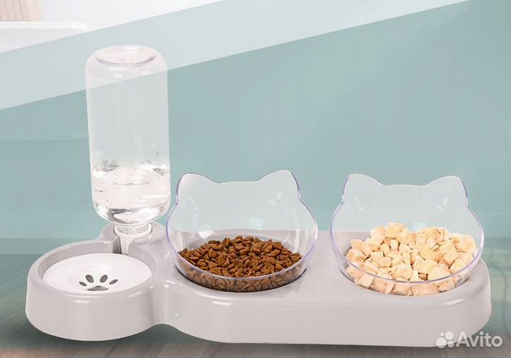 Миска с автопоилкой для кошек и собак