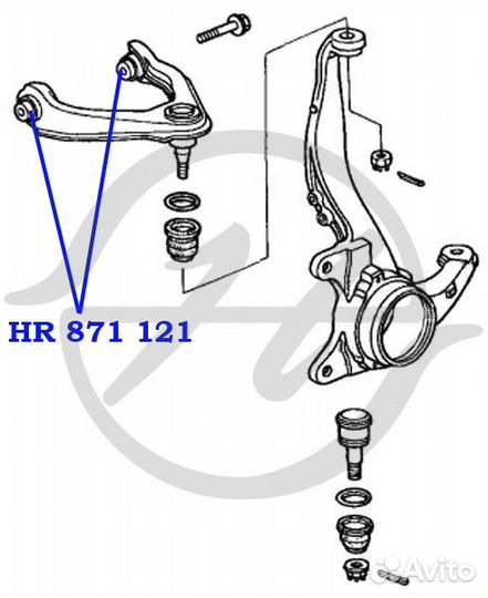 Сайлентблок перед прав / лев honda cr-v i (rd)