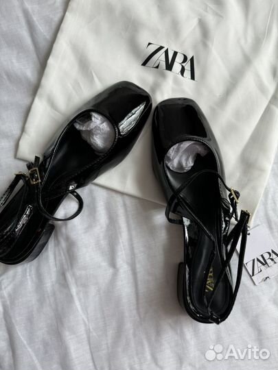 Туфли Zara черные и бежевые