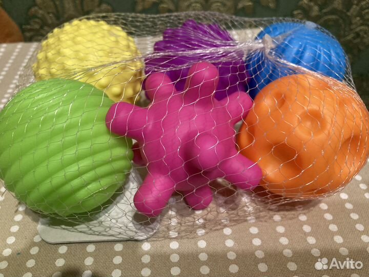 Детские тактильные массажные мячики