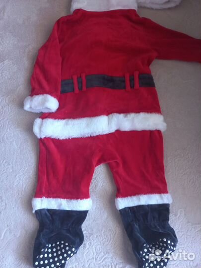 Костюм деда мороза на 3-9 месяцев