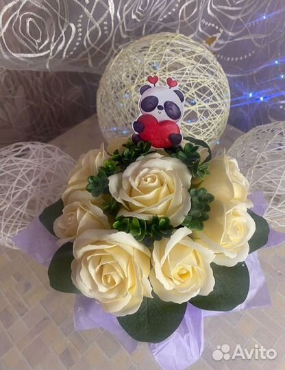 Букеты из мыльных роз